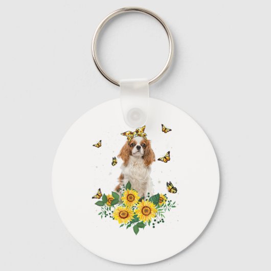 Porte-clés Filles Femmes Maman Cavalier King Charles Spaniel (Recto)