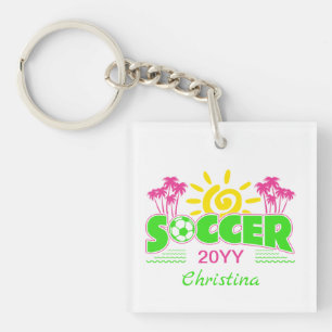 Porte-clés Filles Football Sunshine Palm Trees