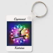 Porte-clés Filles Gymnaste Balance poutre personnalisée (Verso)