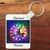 Porte-clés Filles Gymnaste Balance poutre personnalisée (Verso)