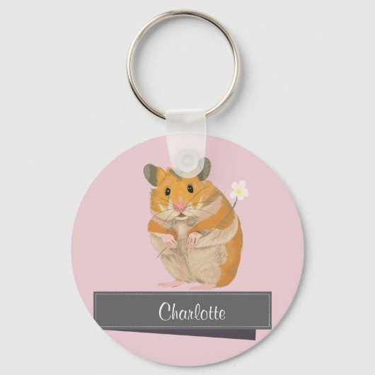 Porte-clés Filles Hamster D'Or (Recto)