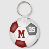 Porte-clés filles maroon grey soccer (Verso)