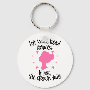 Porte-clés Filles Motivation Attitude Positive Rose Princesse