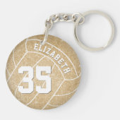 Porte-clés filles sport coutume or volley-ball (Dos)