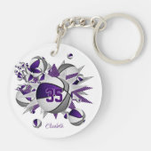 Porte-clés filles violet gris basket étoiles (Dos)