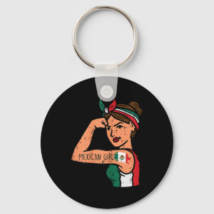 Porte-clés Fillette Mexicaine Mujer Rosie Riveter Cinco De Ma