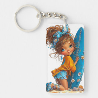 PORTE-CLÉS FILLETTE THÉMATIQUE ÉTÉ FANTAISISTE MIGNONNE