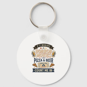 Porte-clés Films d'horreur Pizza Bière Drôle Halloween_1