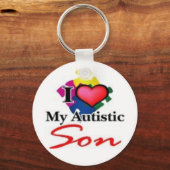 Porte-clés fils autiste (Recto)