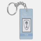 Porte-clés Fils, Calice en Argent pour Première Communion (Devant gauche)