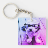 Porte-clés Filtre AUTOMATIQUE de votre photo et monogramme -  (Devant)