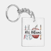 Porte-clés Fin d'année Appréciation de l'enseignant pomme Doo (Devant gauche)