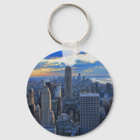 Fin de l'après-midi NYC Skyline à l'approche du co