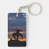 Porte-clés Fin du sentier avec coucher de soleil (Dos)
