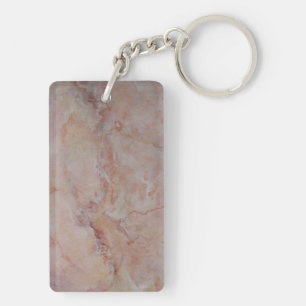 Porte-clés Finition en pierre de marbre striée rose
