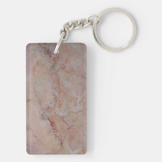 Porte-clés Finition en pierre de marbre striée rose (Dos)