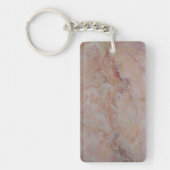 Porte-clés Finition en pierre de marbre striée rose (Devant)
