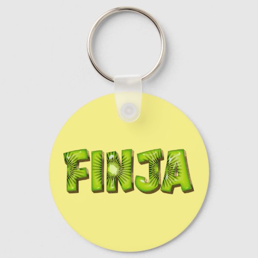 Porte-clés Finja Name Kiwi Design (Recto)