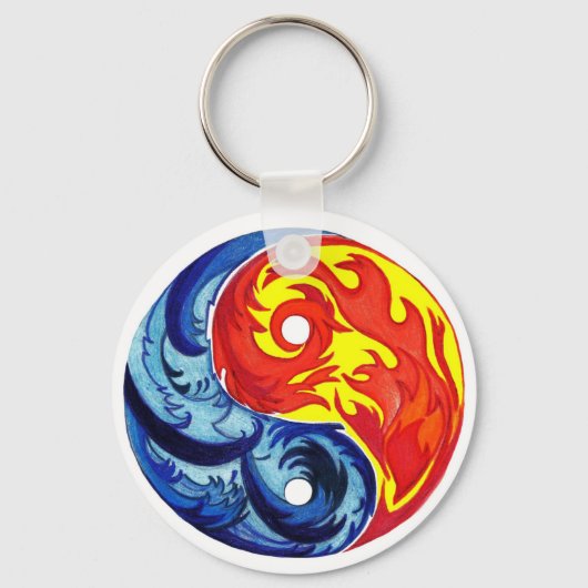 Porte-clés Fire and Ice Yin-Yang (Recto)