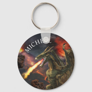Porte-clés Fire Breathing Dragon Magical Fantasy 