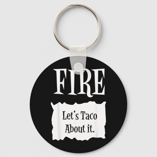 Porte-clés FIRE - Costume de taco Halloween Hot Packet (Recto)