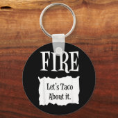 Porte-clés FIRE - Costume de taco Halloween Hot Packet (Recto)
