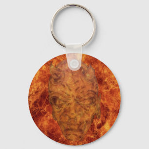Porte-clés Fire Demon Round Keychain