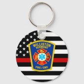 Porte-clés Fire Department Custom Logo Firefighter (Recto)