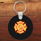 Porte-clés Fire Department Logo Uniform Fireman Symbol Firefi (Recto)