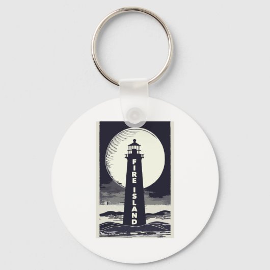 Porte-clés Fire Island Lighthouse New York Moon  (Recto)