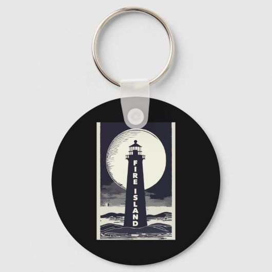 Porte-clés Fire Island Lighthouse New York Moon  (Recto)