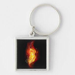 Porte-clés Fire Peacock Feather