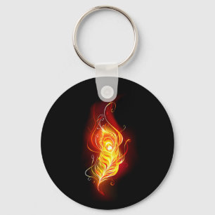 Porte-clés Fire Peacock Feather