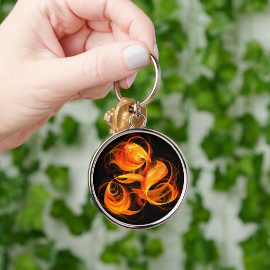 Porte-clés Fireball Abstrait Art Small (Main)