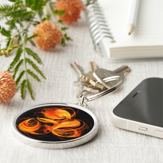 Porte-clés Fireball Abstrait Art Small (Côté)