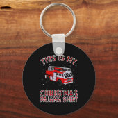 Porte-clés Firefighter Christmas Pajama - Fire Truck Funny Fi (Recto)