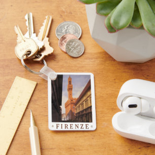 Porte-clés Firenze, Florence, Palazzo Vecchio, Italie vintage