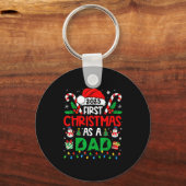 Porte-clés First Christmas As A Dad 2025 Family Matching 1st (Recto)