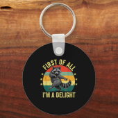 Porte-clés First Of All, I'm A Delight Sarcastic Raccoon Tras (Recto)