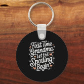 Porte-clés First Time Grandma Let The Siling Begin 2025 New G (Recto)