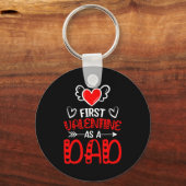 Porte-clés First Valentine As A Dad Heart New Father Valentin (Recto)