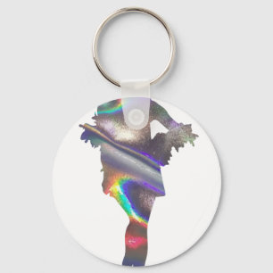 Porte-clés fissure holographique