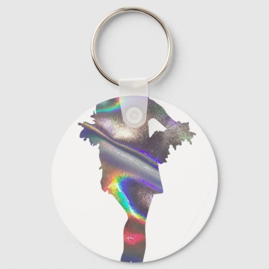 Porte-clés fissure holographique (Recto)