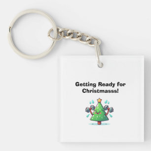 Porte-clés Fitness Christmas Tree – Funny Holiday Workout Car