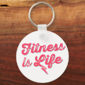 Porte-clés Fitness est la vie Hot Rose Fitness Motivation (Recto)