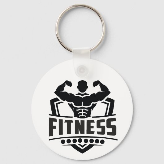 Porte-clés Fitness Motivation Graphic | Strong & Active Life (Recto)