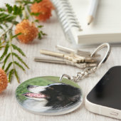 Porte-clés Fixation de chiot de border collie (Devant droit)