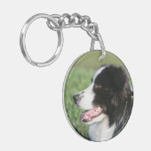 Porte-clés Fixation de chiot de border collie (Devant gauche)