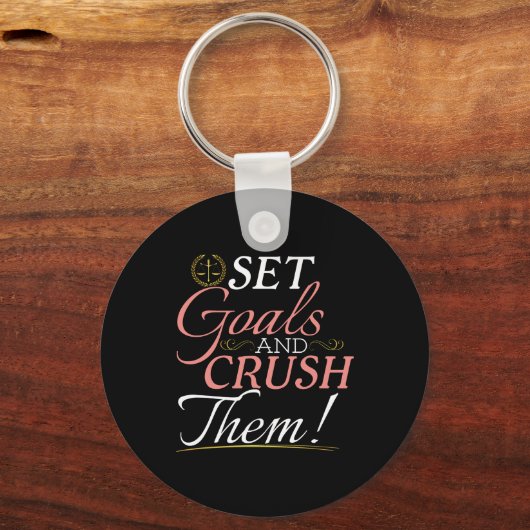 Porte-clés Fixer des objectifs et écraser leur devis (Recto)