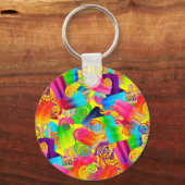 Porte-clés Flacons à cochonnets CKC, PORTE - CLÉ jaune (Recto)